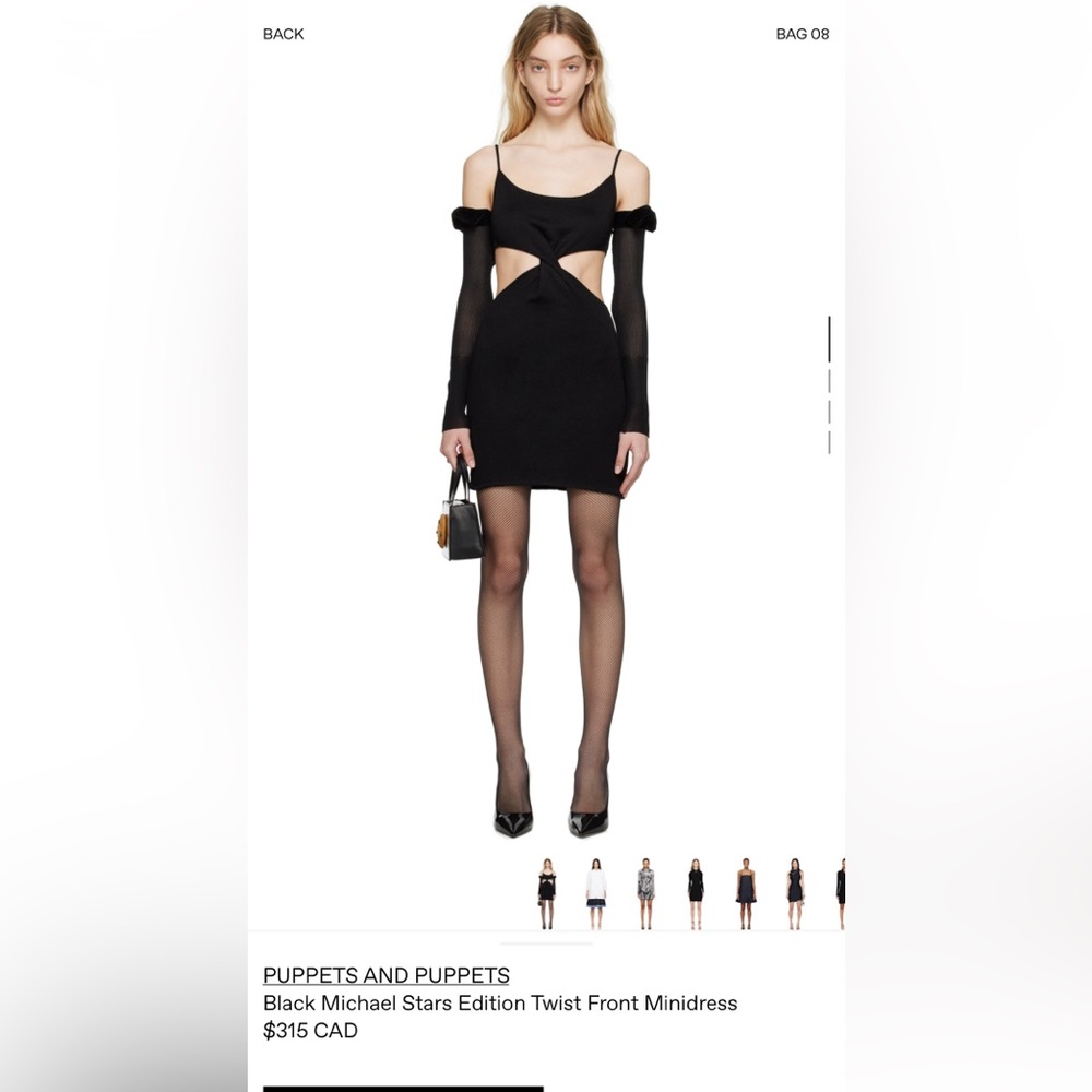 Puppets and puppets Chic Black Cut-Out Dress